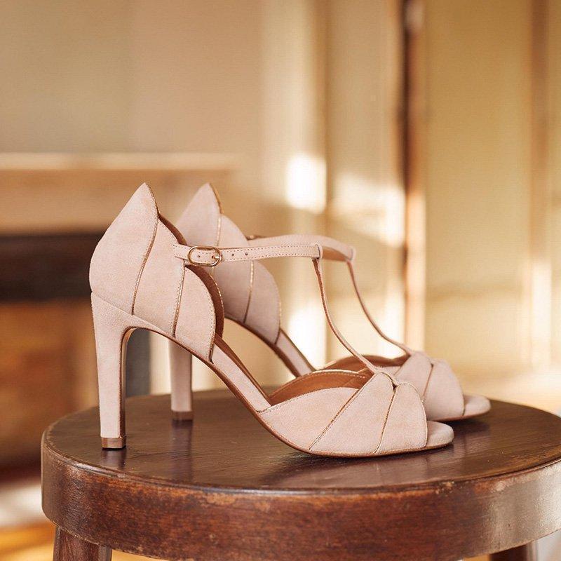 Women Elegant Adjustable Buckle Peep Toe High Heel Shoes