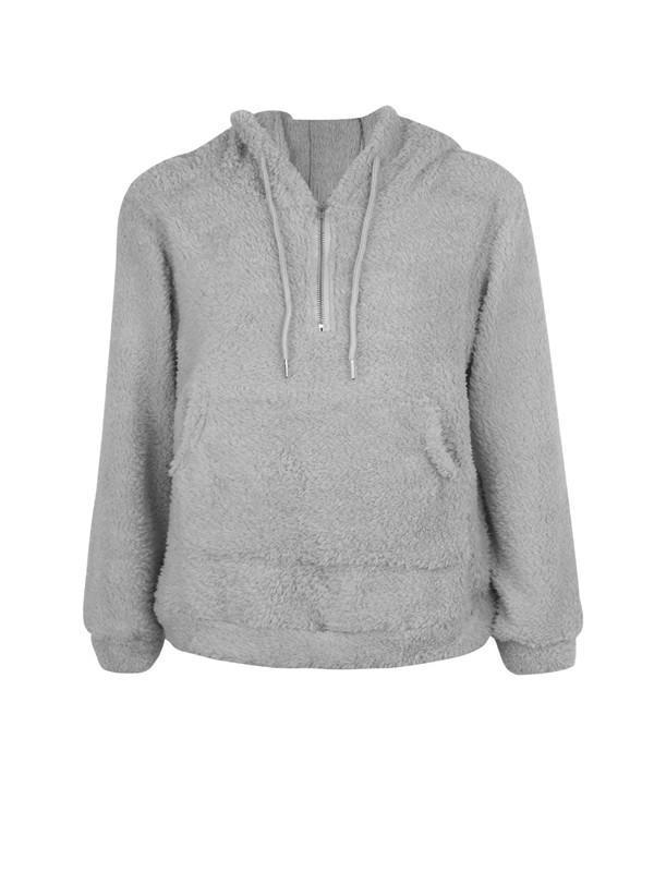 Casual Hooded Collar Zipper Hoodies