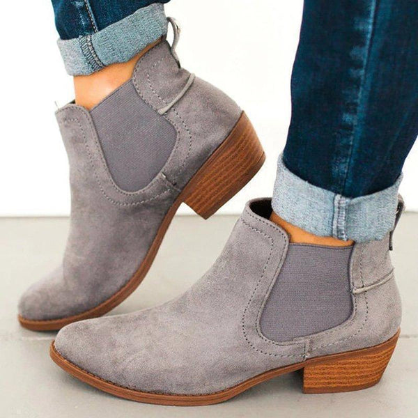 Women Flocking Booties Casual Comfort Plus Size Shoes